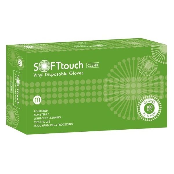 ΓΑΝΤΙΑ SOFT TOUCH ΒΙΝΥΛΙΟΥ ΜΕ ΠΟΥΔΡΑ ΛΕΥΚΑ