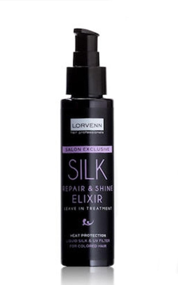 LORVENN SILK REPAIR &amp; SHINE ELIXIR / ΠΡΟΣΤΑΣΙΑ ΚΑΤΑ ΤΗΣ ΘΕΡΜΟΤΗΤΑΣ // ΕΛΙΞΗΡΙΟ ΜΑΛΛΙΩΝ ΑΝΑΔΟΜΗΣΗΣ ΚΑΙ ΛΑΜΨΗΣ ΜΕ ΥΓΡΟ ΜΕΤΑΞΙ &amp; ΦΙΛΤΡΑ UV // ΓΙΑ ΒΑΜΜΕΝΑ ΜΑΛΛΙΑ 100ml