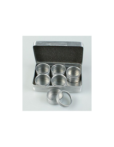 ΘΗΚΗ ΜΕΤΑΛΛΙΚΗ ΔΙΑΚΟΣΜΗΤΙΚΩΝ 6 ΒΑΖΑΚΙΑ / NAIL ART EF