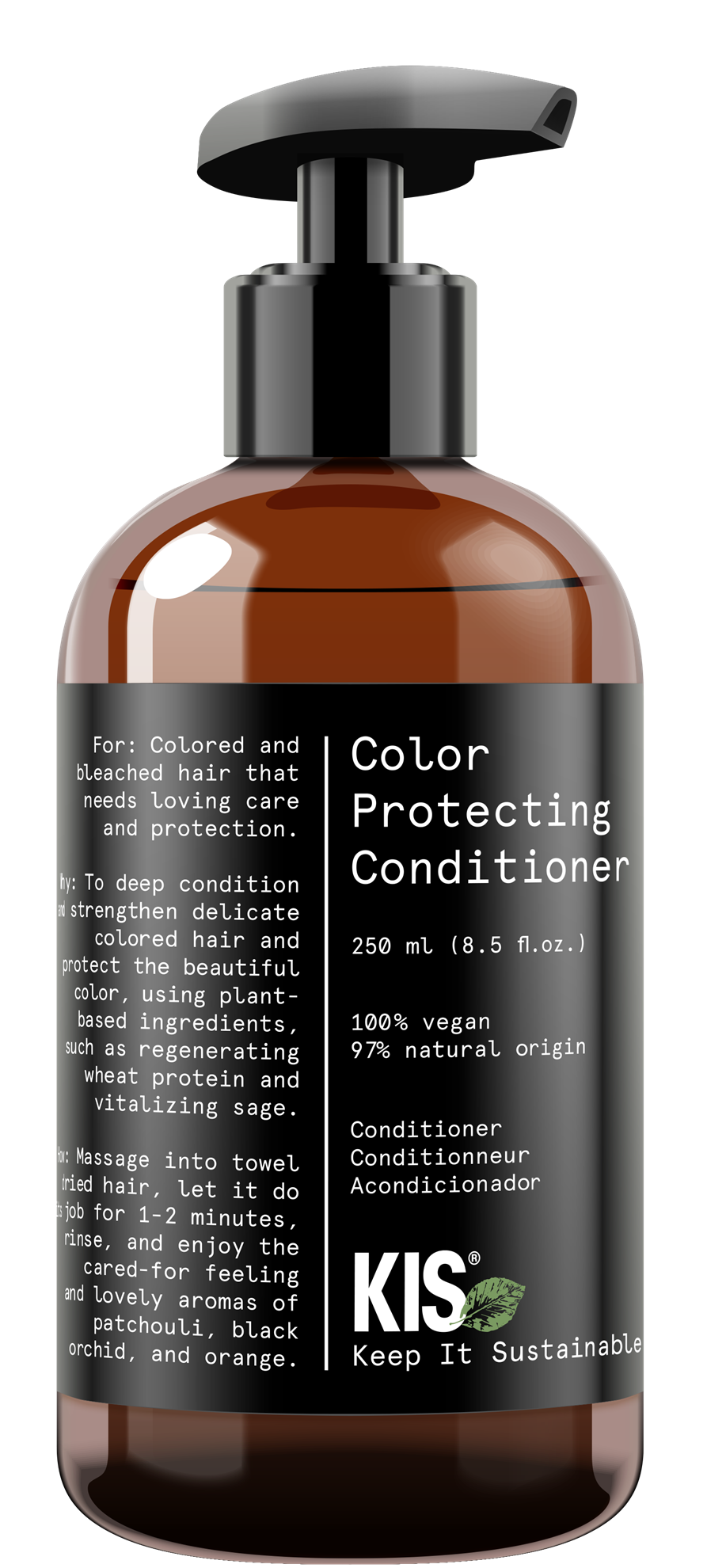 KIS GREEN COLOR PROTECTING CONDITIONER / ΜΑΛΑΚΤΙΚΗ VEGAN ΓΙΑ ΒΑΜΜΕΝΑ ΜΑΛΛΙΑ 250ML