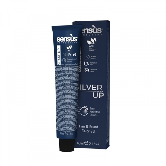 ΑΝΤΡΙΚΗ ΜΟΝΙΜΗ ΒΑΦΗ ΜΑΛΛΙΩΝ Sensus Shake Up Hair &amp; Beard Color Gel Silver Up 60ml