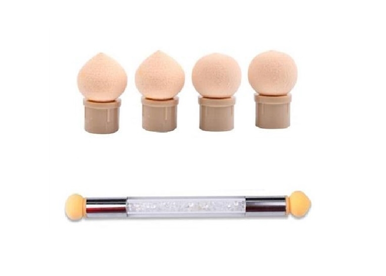 ΠΙΝΕΛΟ ΜΕ ΣΦΟΥΓΓΑΡΑΚΙ ΔΙΠΛΗΣ ΟΨΗΣ ΓΙΑ OMBRE Nail Art Tool  (N.85)