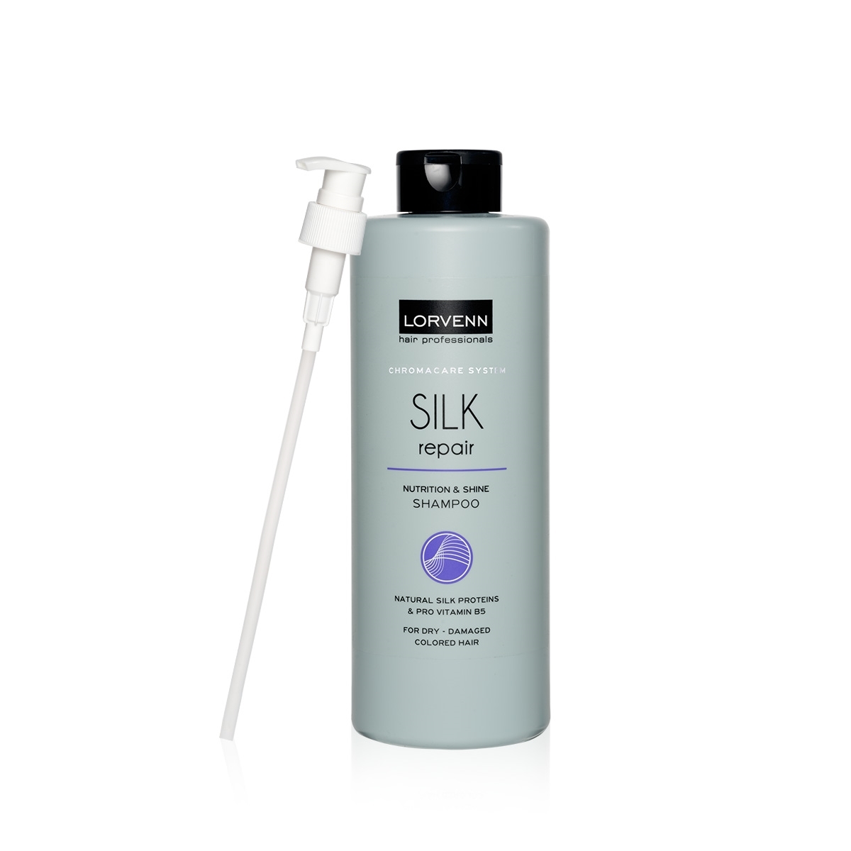LORVENN SILK REPAIR SHAMPOO NUTRITION &amp; SHINE / ΠΡΩΤΕΪΝΕΣ ΦΥΣΙΚΟΥ ΜΕΤΑΞΙΟΥ // ΠΡΟΒΙΤΑΜΙΝΗ Β5 // ΓΙΑ ΤΑΛΑΙΠΩΡΗΜΕΝΑ ΒΑΜΜΕΝΑ ΜΑΛΛΙΑ 1000ml
