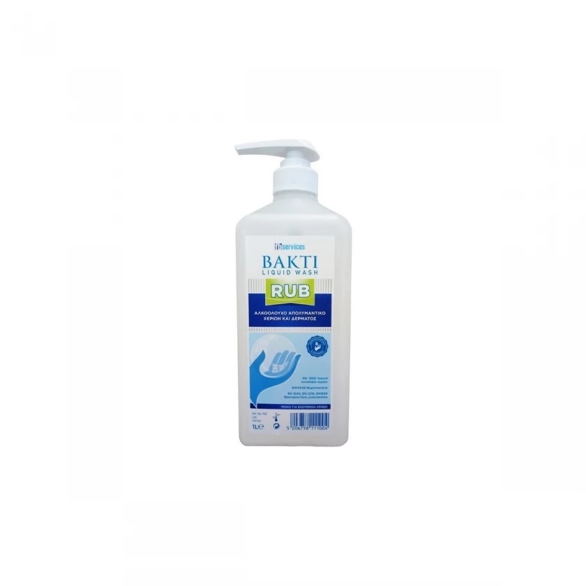 ΑΛΚΟΟΛΟΥΧΟ ΑΠΟΛΥΜΑΝΤΙΚΟ ΧΕΡΙΩΝ ΚΑΙ ΔΕΡΜΑΤΟΣ /BAKTIWASH LIQUID RUB  1Lt