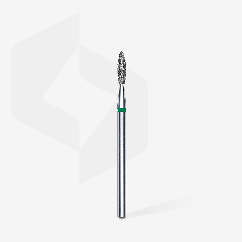 ΦΡΕΖΑΚΙ DIAMOND NAIL DRILL BIT FLAME GREEN EXPERT HEAD DIAMETER 2,1 MM / WORKING PART 8 MM