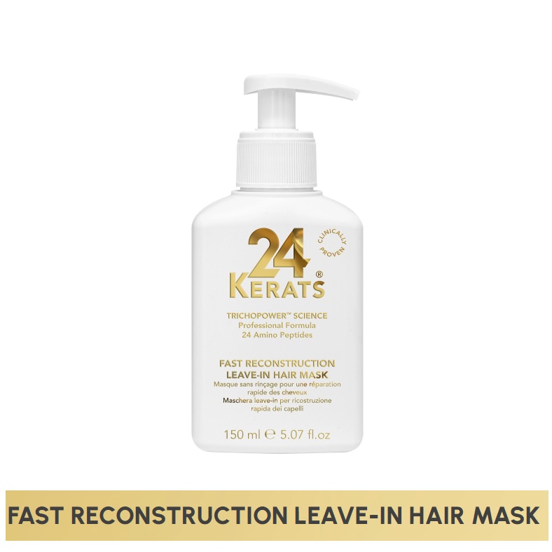 24 KERATS® FAST RECONSTRUCTION LEAVE-IN HAIR MASK / ΜΑΣΚΑ ΑΜΕΣΗΣ ΑΝΑΔΟΜΗΣΗΣ ΠΟΥ ΔΕΝ ΞΕΒΓΑΖΕΤΑΙ 150ML