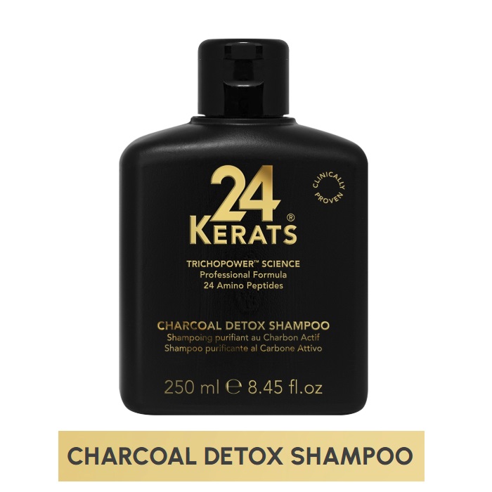 24 KERATS®  CHARCOAL DETOX SHAMPOO / ΣΑΜΠΟΥΑΝ ΑΠΟΤΟΞΙΝΩΣΗΣ ΜΕ ΑΝΘΡΑΚΑ 250ML