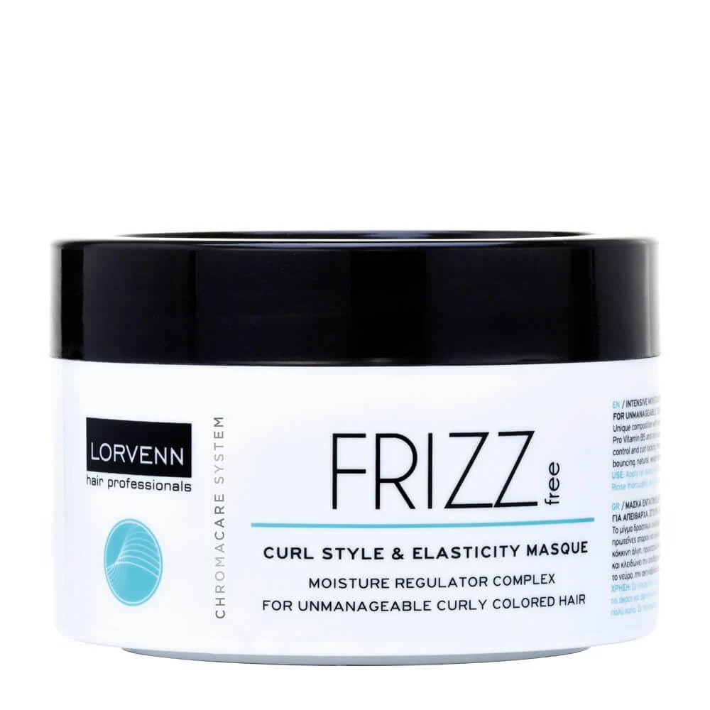 LORVENN CURL &amp; ELASTICITY MASQUE FRIZZ FREE /ΜΕ ΣΥΝΘΕΤΟ ΡΥΘΜΙΣΤΗ ΕΝΥΔΑΤΩΣΗΣ // ΓΙΑ ΑΤΙΘΑΣΑ ΣΓΟΥΡΑ ΒΑΜΜΕΝΑ 500ML