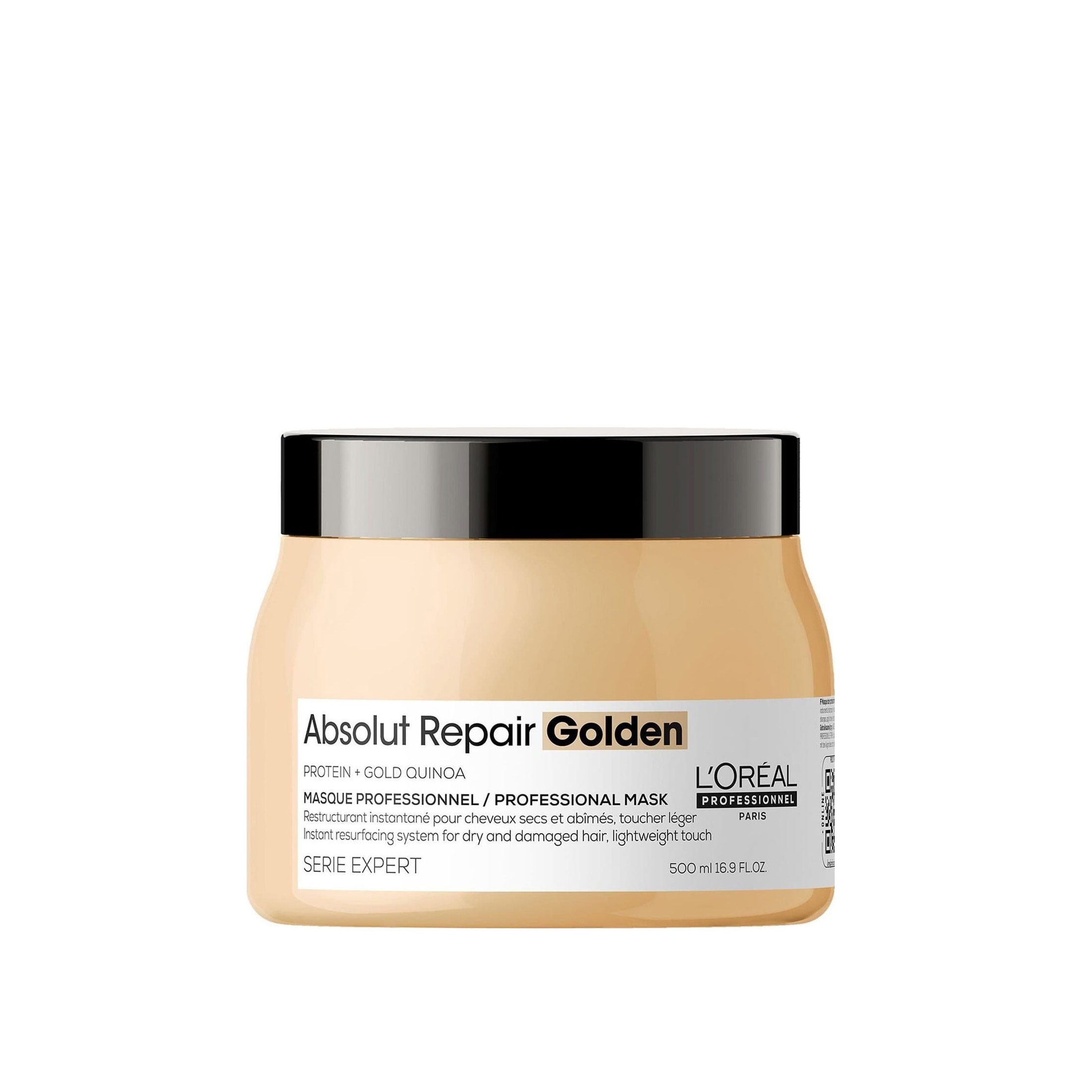 L’OREAL SERIE EXPRERT ABSOLUT REPAIR GOLDEN MASK / ΧΡΥΣΗ ΜΑΣΚΑ ΕΝΤΑΤΙΚΗΣ ΑΝΑΔΟΜΗΣΗΣ ΓΙΑ ΤΑΛΑΙΠΩΡΗΜΕΝΑ ΜΑΛΛΙΑ 500ML