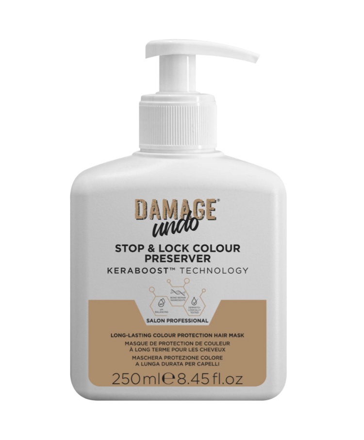 DAMAGE UNDO - STOP &amp; LOCK COLOUR PRESERVER LONG-LASTING COLOUR AND HAIR PROTECTION/ ΚΛΕΙΔΩΜΑ ΧΡΩΜΑΤΟΣ ΜΑΚΡΑΣ ΔΙΑΡΚΕΙΑΣ ΚΑΙ ΠΡΟΣΤΑΣΙΑ ΜΑΛΛΙΩΝ 250ML