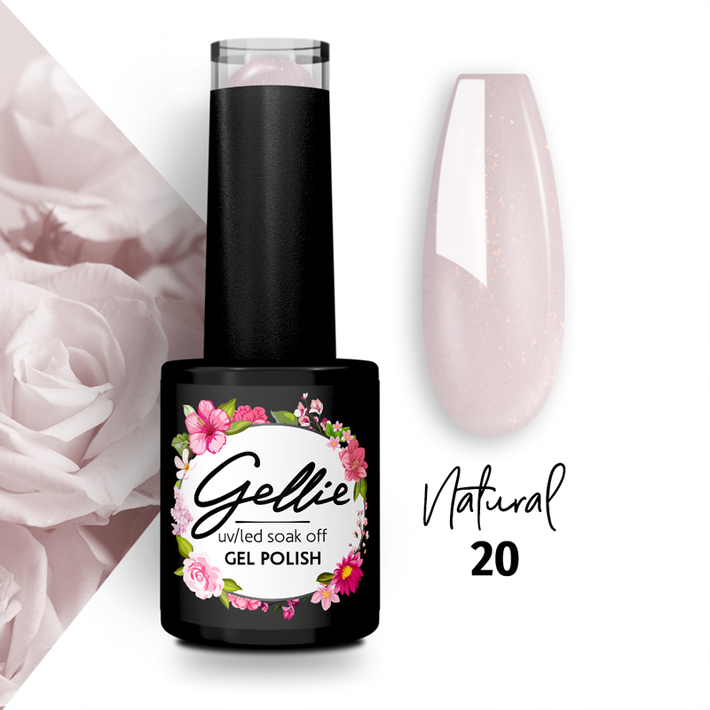 N.20 NATURAL ΗΜΙΔΙΑΦΑΝΟ ΓΑΛΑΚΤΕΡΟ ΡΟΖ ΜΕ ΧΡΥΣΟ SHIMMER