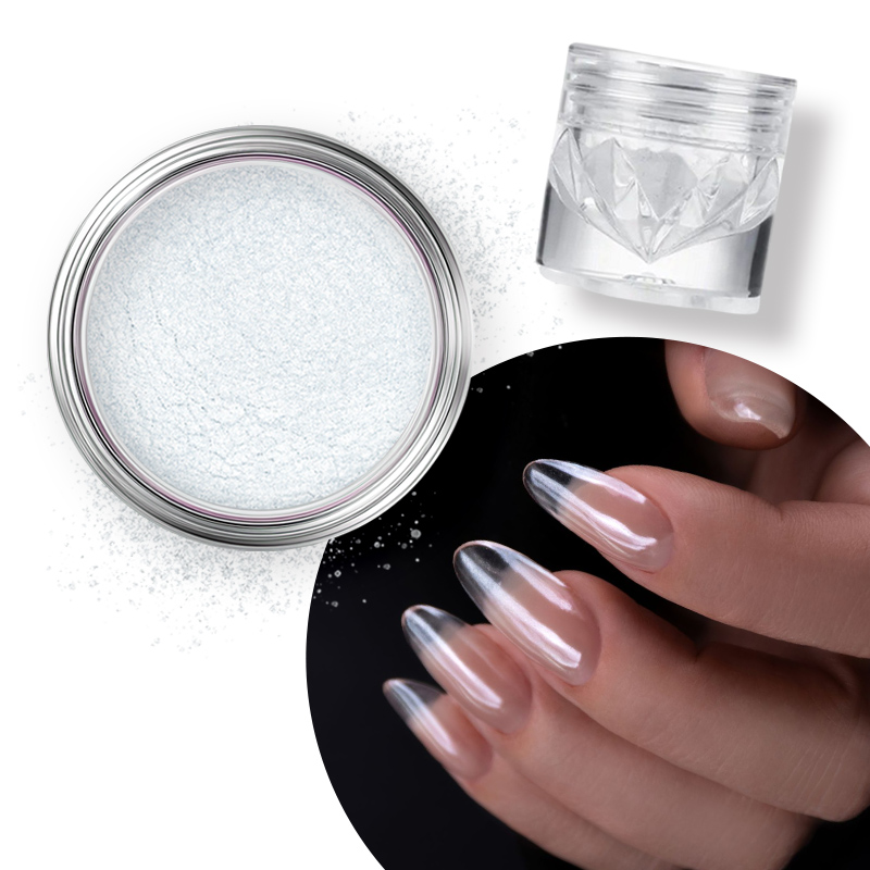 JK - GLASS POWDER CLEAR / ΣΚΌΝΗ ΝΥΧΙΏΝ ΓΙΑ ΔΙΆΦΑΦΑΝΟ GLAZED EFFECT